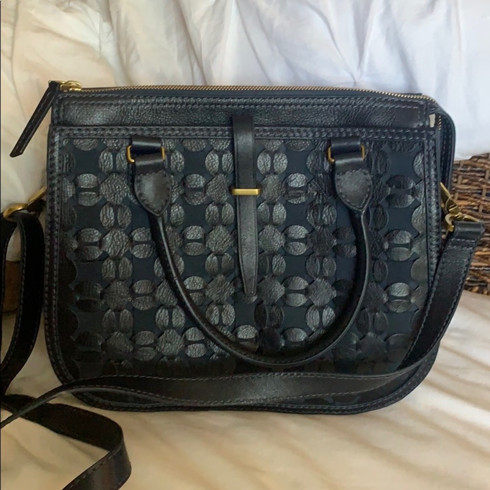 Fossil Ryder Satchel Navy! NWT!